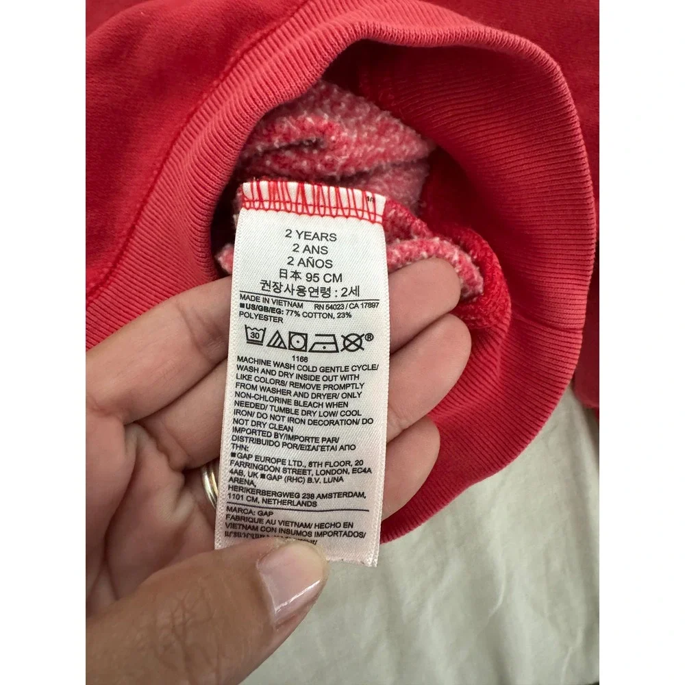 Gap x Doen Kids Red Graphic Sweatshirt Pullover 2 Years Old